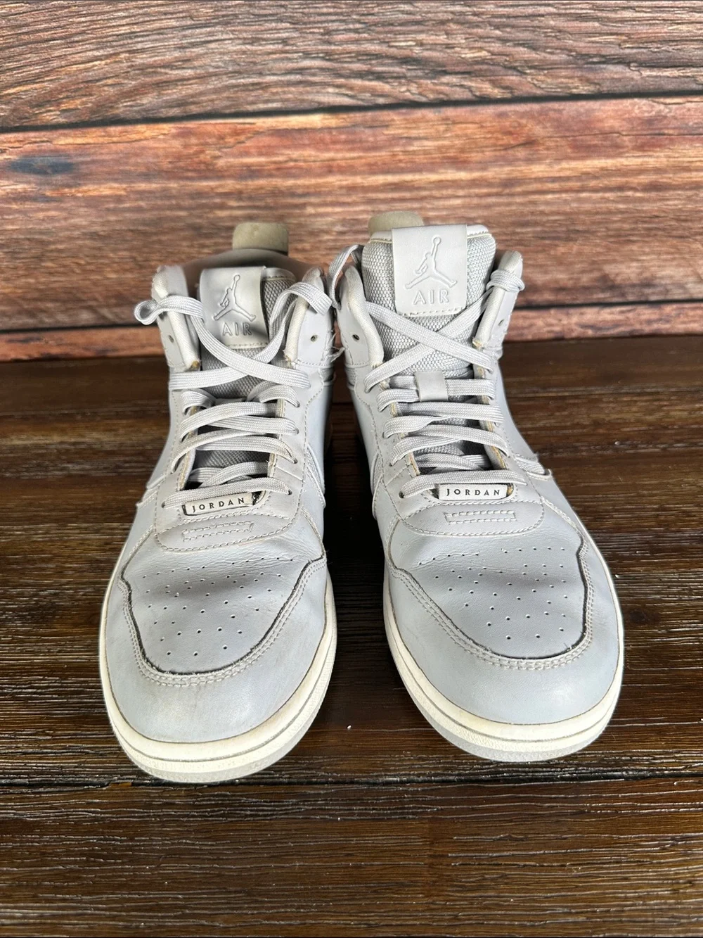 Jordan High-Top Sneakers in Light Gray